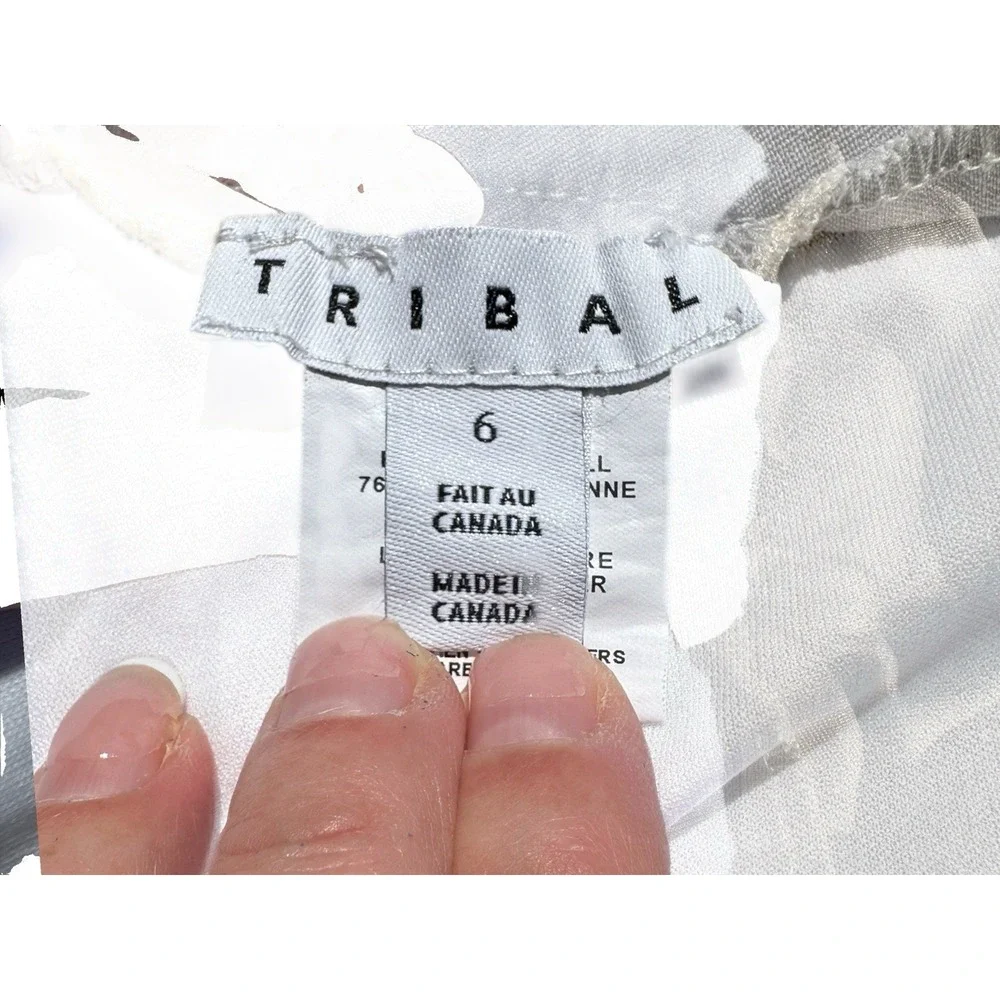 Tribal Women's Beige Solid A-Line Short Skirt 6 Knit Zip Closure Regular